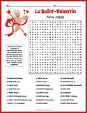 FRENCH VALENTINE'S DAY Word Search Puzzle Worksheet: Saint