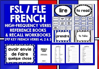 Preview of FRENCH VERBS CARDS BUNDLE #2