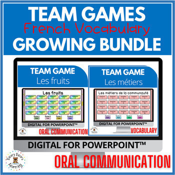 Preview of FRENCH VOCABULARY COMPREHENSION CENTERS DIGITAL GAMES BUNDLE | Jeux Vocabulaire