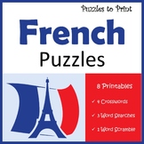 FRENCH VOCABULARY PUZZLES - Crossword, Word Search & Scram