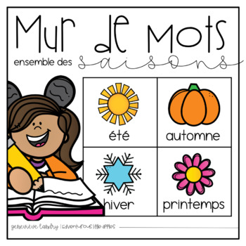 Preview of FRENCH Vocabulary Seasonal Word Wall Bundle