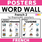 FRENCH Vocabulary Word Wall Words - Intermediate-Low learn