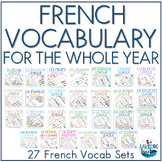 FRENCH Vocabulary for the Whole Year | French Worksheet Pa