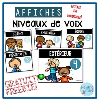 Preview of FRENCH Voice levels posters/ Affiches des niveaux de voix