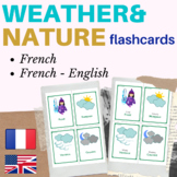 French weather flashcards | French nature flashcards