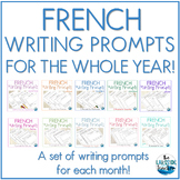 FRENCH WHOLE YEAR Writing Prompts | Monthly FRENCH Journal