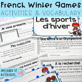 FRENCH WINTER GAMES VOCABULARY, ACTIVITIES & DIGITAL - JEU