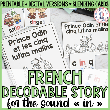 Preview of FRENCH Whole-Group SON COMPOSÉ Blending Book IN - Digital and Printable