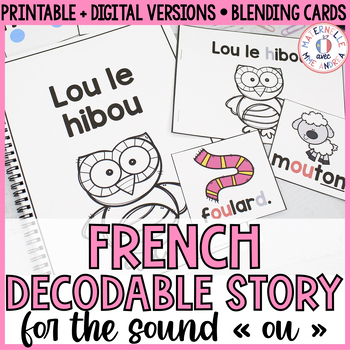 Preview of Le Son OU FRENCH Whole-Group SON COMPOSÉ Blending Book - Digital & Printable