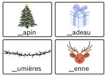 Preview of FRENCH - Winter / Holiday letter sound activity