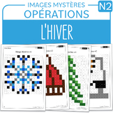 FRENCH Winter Mystery Pictures Grade 2 Hiver Addition Sous