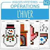 FRENCH Winter Mystery Pictures Grade 2 Hiver Addition Sous