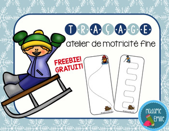 Preview of FRENCH Winter Tracing mats FREE/ Fiches de traçage hiver {Gratuit}