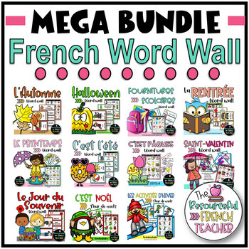 Preview of FRENCH Word Wall Bundle
