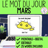 FRENCH Word of the Day - Mot du jour - mars (French March 