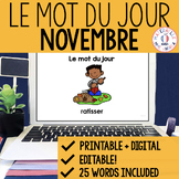 FRENCH Word of the Day - Mot du jour - novembre (French Au