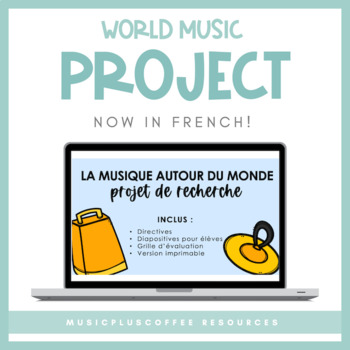 Preview of FRENCH World Music Research Project for Google Slides™ | Distance Learning
