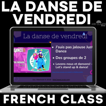 Preview of FRENCH Bell Ringers Bell Work French Dance Brain Breaks La danse de vendredi!