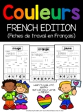 FRENCH colour/color word worksheets- les couleurs- Primary