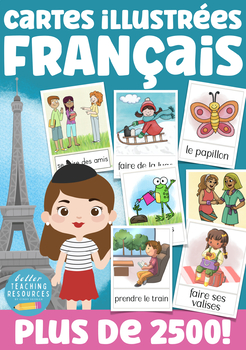 Preview of FRENCH flash cards MEGA bundle (cartes d'images Français)
