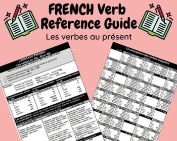 Preview of FRENCH present tense verbs - conjugation cheat sheet - French Verbs