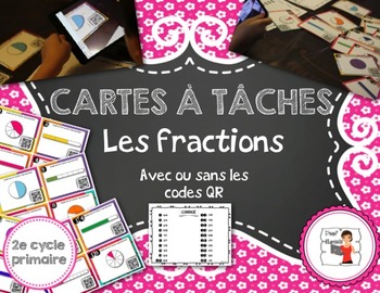 Preview of Cartes à tâches (task card)/les fractions