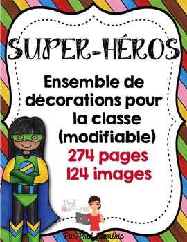 Preview of Décorations de classe : Les Super-Héros (ensemble complet)