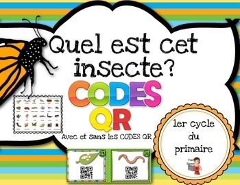 Preview of Les insectes avec Codes QR IPAD