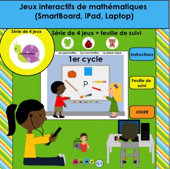 Preview of Activité TNI - Jeux interactifs de mathématiques/Les insectes (1er cycle)