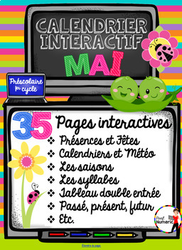 Preview of FRENCH interactive Smartboard Calendar May - CALENDRIER TNI