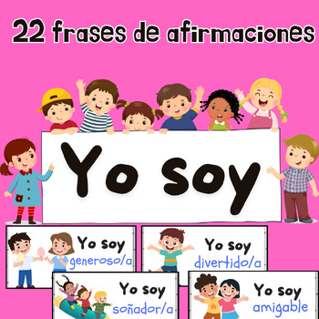 Preview of FRESES DE AFIRMACIONES / Yo soy.... / Affirmation phrases in SPANISH