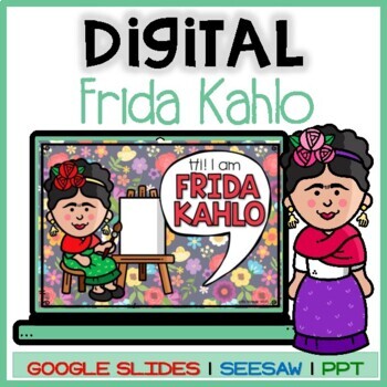Preview of FRIDA KAHLO Digital Reading Comprehension | Cinco de Mayo Seesaw and Google