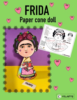 Preview of FRIDA KAHLO  Paper Cone Doll.