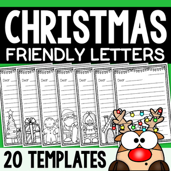 Preview of Christmas Friendly Letter Templates | Friendly Letter Templates for Pen Pals