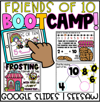 Preview of FRIENDS OF 10 BOOTCAMP! | PRELOADED SEESAW & GOOGLE SLIDES ACTIVITIES