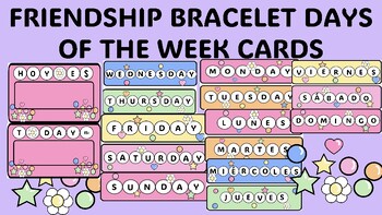 Preview of FRIENDSHIP BRACELET DAYS OF THE WEEK ENGLISH & SPANISH