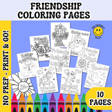 FRIENDSHIP COLORING PAGES - on Being a Good Friend and Cho