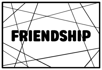 Preview of FRIENDSHIP Literary Themes Coloring Pages, 1st Grade Emergency Sub Plans