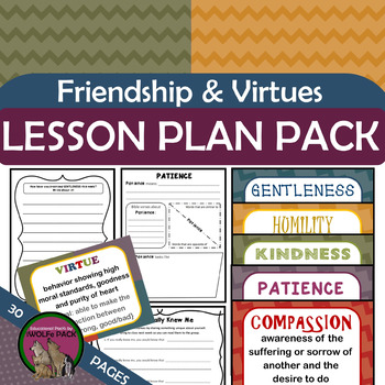 Preview of FRIENDSHIP & VIRTUES How To Be A Good Friend Using Biblical Virtues Character Ed