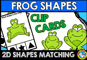 Preview of LEAP DAY YEAR 2024 FROG 2D SHAPES MATH ACTIVITY CENTER STATION KINDERGARTEN PREK