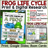 FROG LIFE CYCLE EDITABLE FLIPBOOK PRINT & DIGITAL GOOGLE S