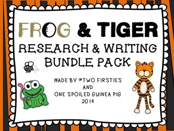 Preview of FROG & TIGER Animal Research and Informational Writing BUNDLE PACK {Common Core}