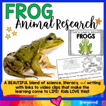 Preview of FROG . 5 days of FUN animal research - videos, literacy, science leap year frogs