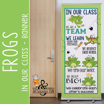 Preview of FROGS - Classroom Decor: LARGE BANNER, In Our Class