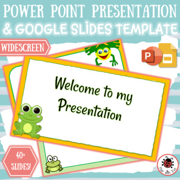 Preview of FROGS PowerPoint / GoogleSlides Template | Fun Distance Learning!  40+ slides!