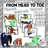 FROM HEAD TO TOE - FLASHCARDS ACTION CARDS & WORD CARDS