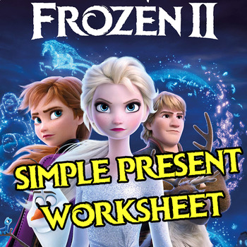 Preview of FROZEN 2 WORKSHEET │ SIMPLE PRESENT PRACTICE │ GRAMMAR AND READING COMPREHENSION