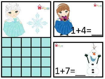 Preview of FROZEN COUNTING - ADDITION - SUBTRACTION CARDS