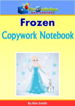 Preview of FROZEN Copywork Notebook
