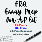 FRQ Prep PPT for AP English Literature and Composition 